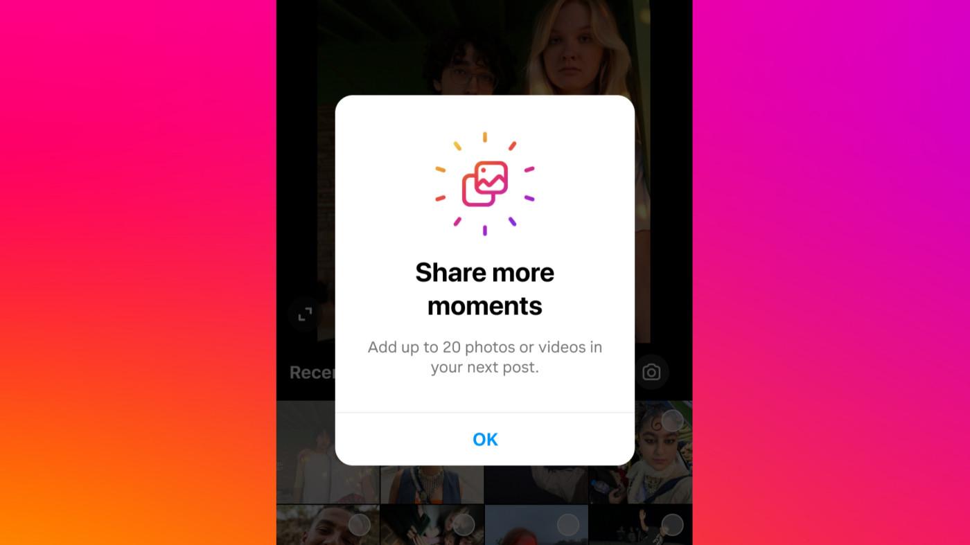 Instagram double la mise : Jusqu'à 20 photos par post désormais possibles