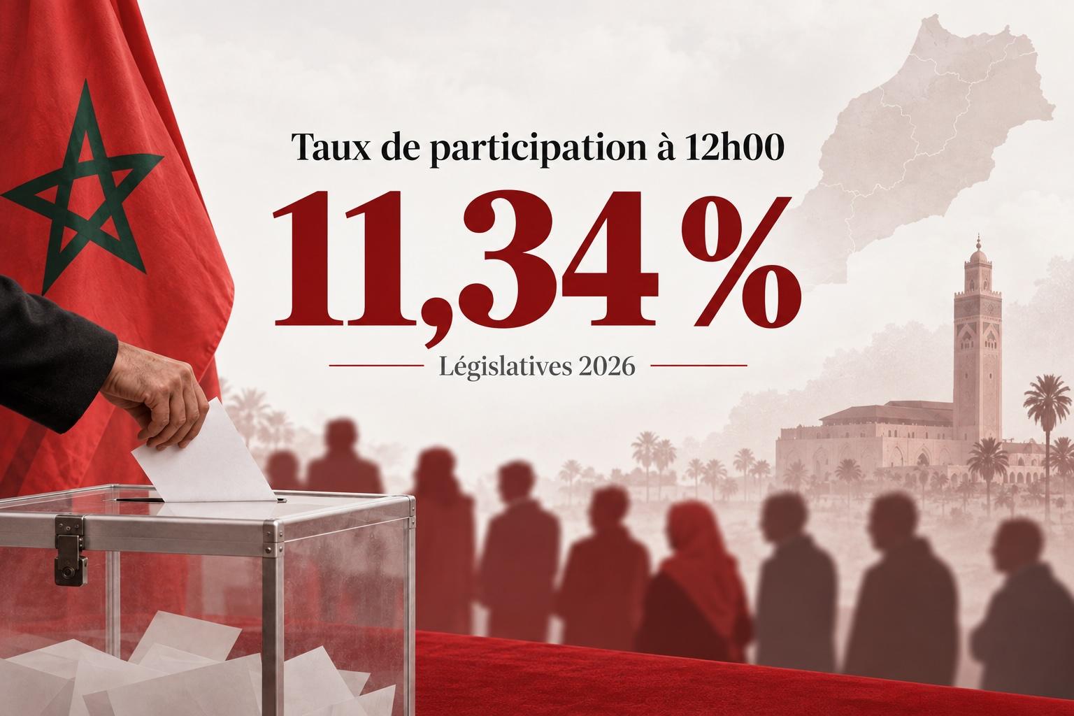 Législatives 2026 : la participation atteint 11,34 à 12h00