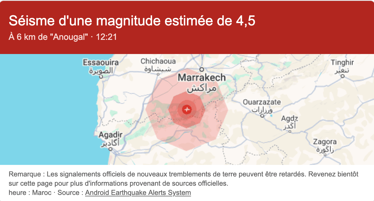 Marrakech : un séisme de 4,6 secoue la région de Michouar Al Kasbah