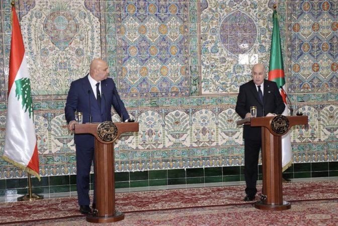 Depuis Alger, le président libanais salue le rôle historique du Maroc
