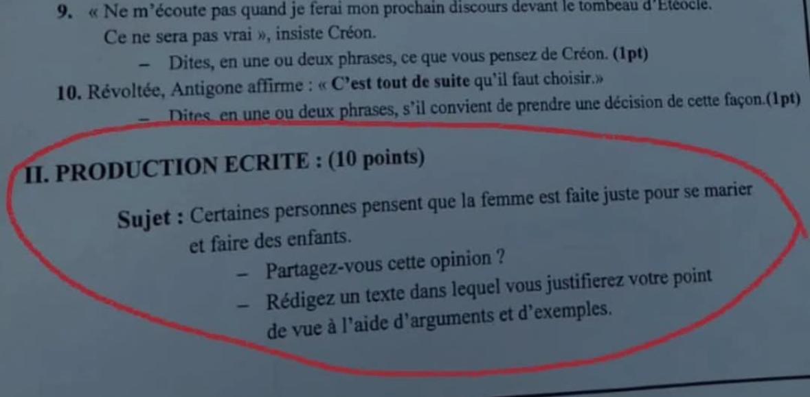 Bac : une question d’examen jugée "sexiste" provoque une vive polémique